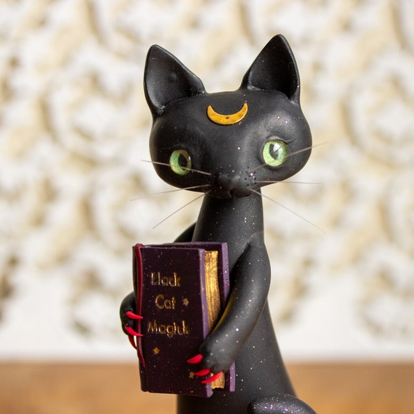 Black Cat Magic - Magical Black Cat Figurine