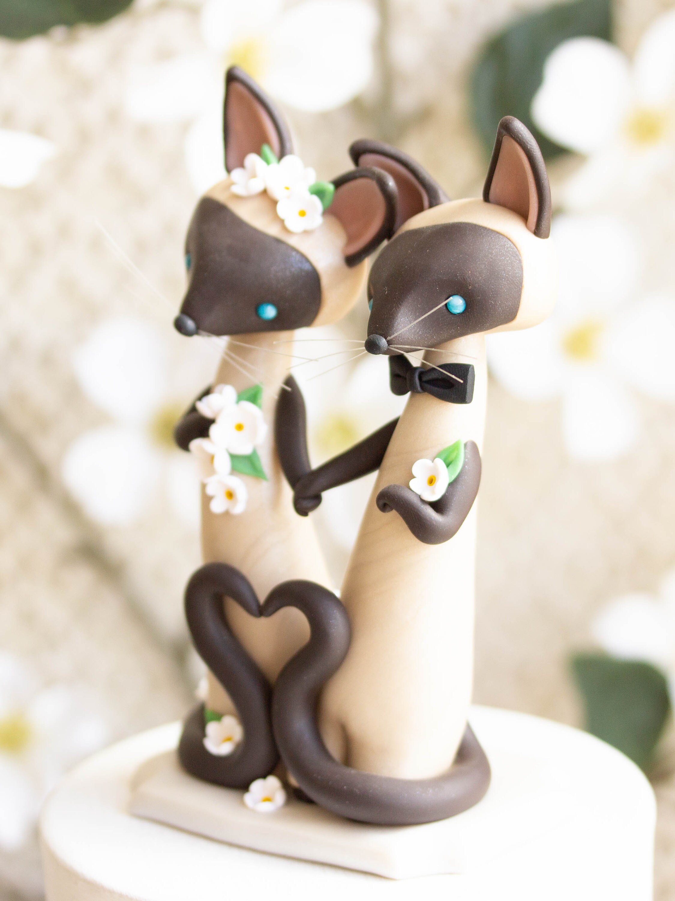 Siamese Cat Wedding Cake Topper