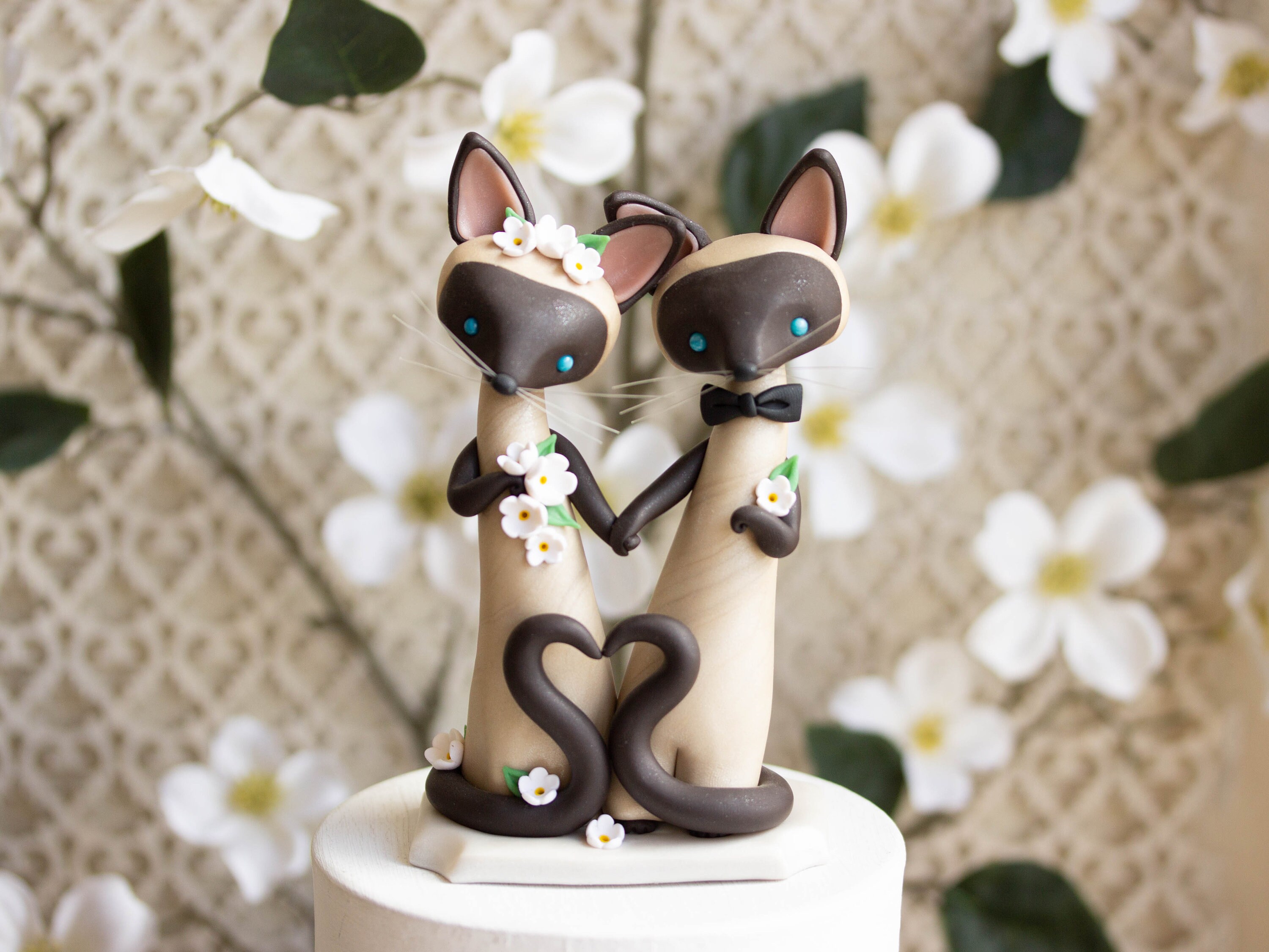 Siamese Cat Wedding Cake Topper