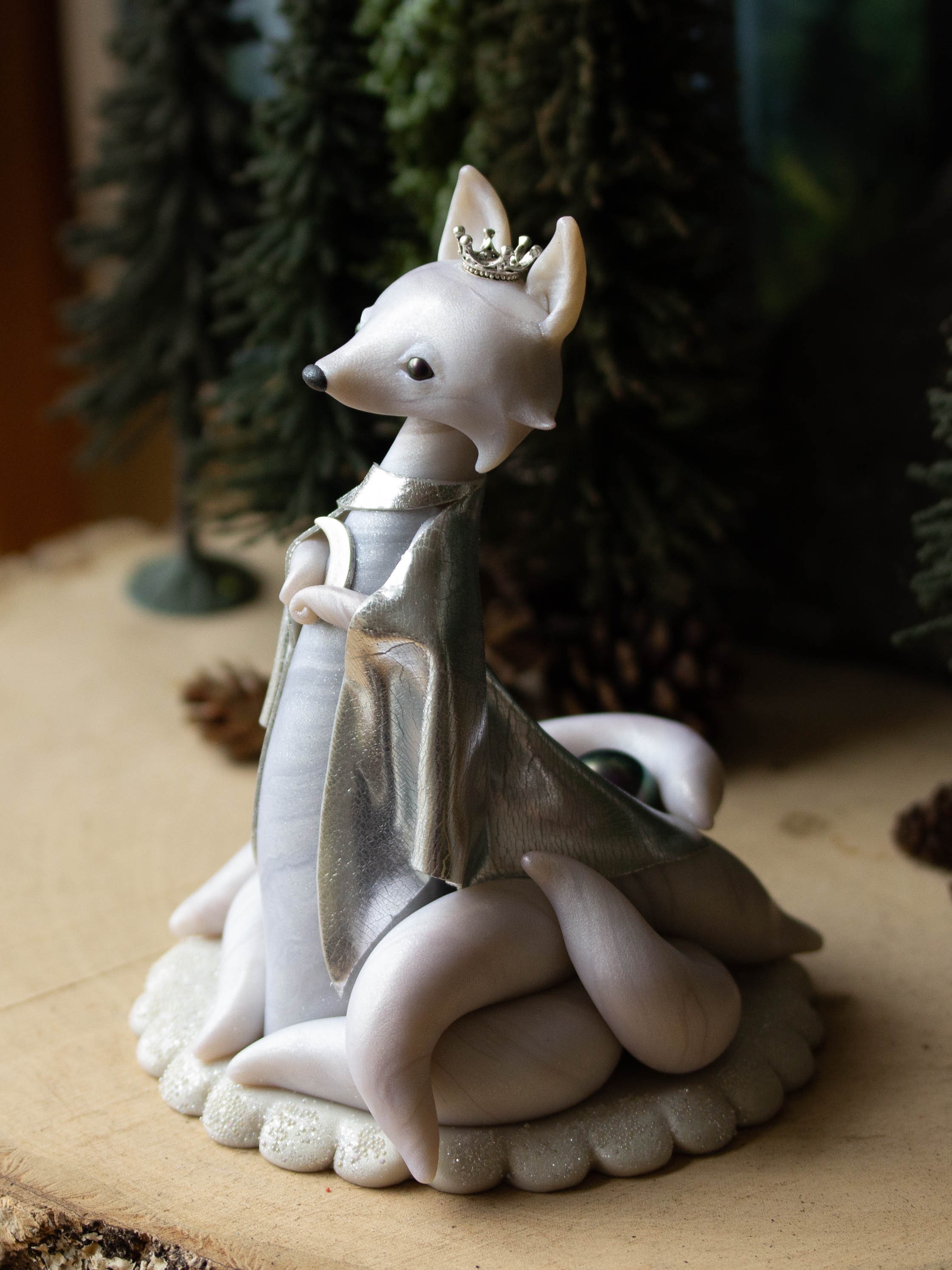 Winter Kitsune Fox Queen Fox Fairy Snow Queen Nine Tailed Kitsune Fox