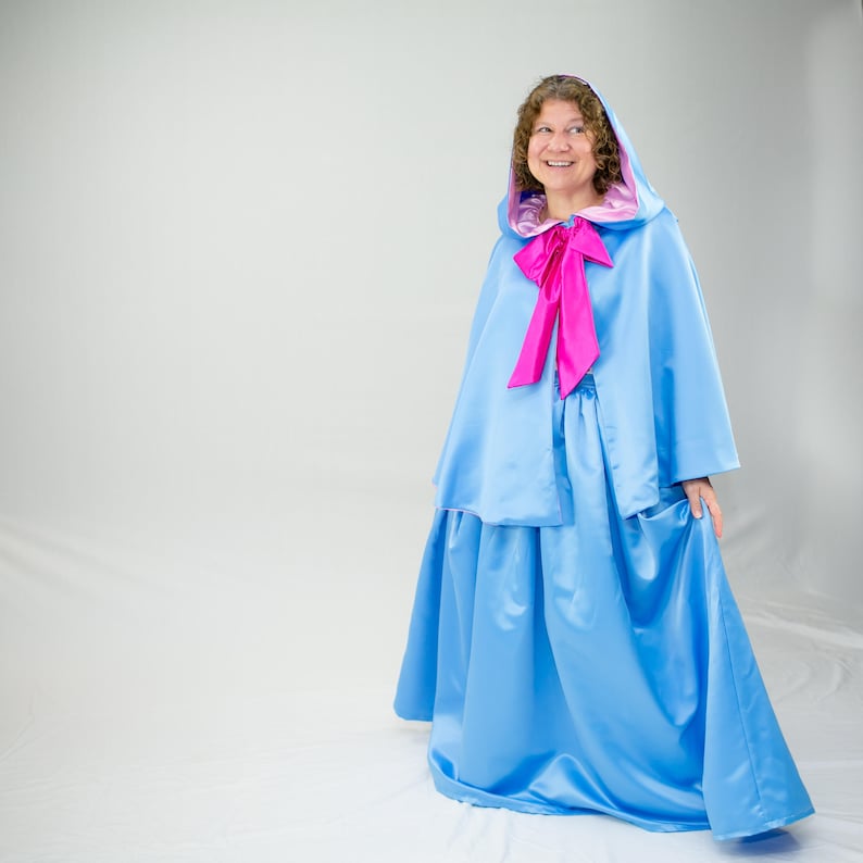 Blue Fairy Godmother Costume 24 Waist Length Cape and Skirt image 3