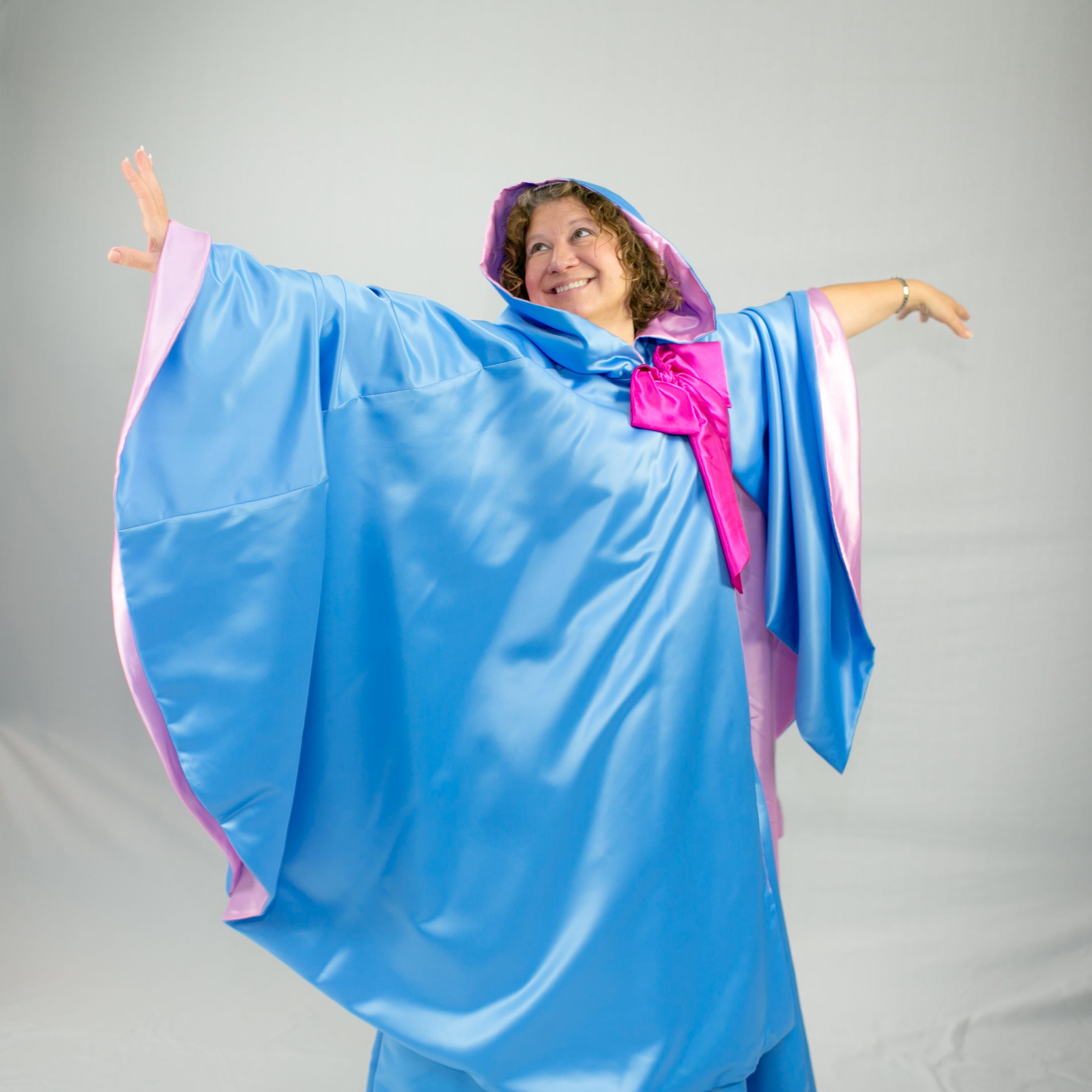 green emerald velvet dress Fairy Godmother Maxi Dress - Cream and Blue