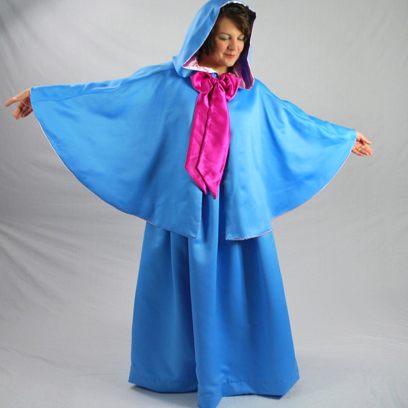 Blue Fairy Godmother Costume 24 Waist Length Cape and Skirt image 2