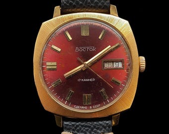 Rare Vostok 2428 Day/Date Soviet Mechanical Vostok (1970s) Vintage USSR Watch