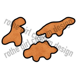 Chicken Nugs | Food | Funny | Dinosaur | Nuggets | Cute | PNG | Original Designs | Digital Design | Downloadable Image