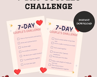 Desafío de Parejas de 7 Días: Juego de Citas para Relaciones (Descarga Digital)