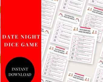 Couples Date Night Dice Game – Romantic Fun (Digital Download)