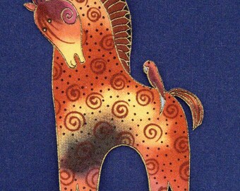 SALE*Iron On Laurel Burch Mythical HORSE Applique*Handmade/21