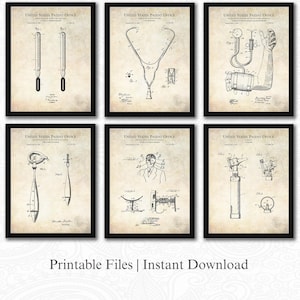 Vintage Medical Collection | JPG Download | Doctor Office Art |  Gift for Physicians | Clinic Wall Decor | Antique Background