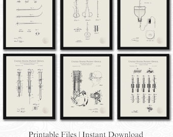 Vintage Medical Device Patent Prints | 20 Each 8.5 X 11 Regular