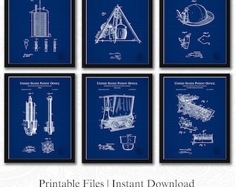 Vintage Mining Patent Collection | 6 JPG Download | Mining Tools Art | Early Mining Equipment | Industrial Decor | Blueprint Background