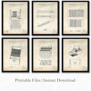 Accountant Office Decor | Vintage Accounting Patents | 6 JPG Downloads | CPA Gift | Office Wall Art | Antique Background