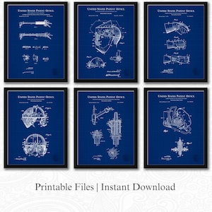 Welding Tools Patent Collection | Ready to Print Downloads | Vintage Welder Gear Art | Gift for Welders | Blueprint Background
