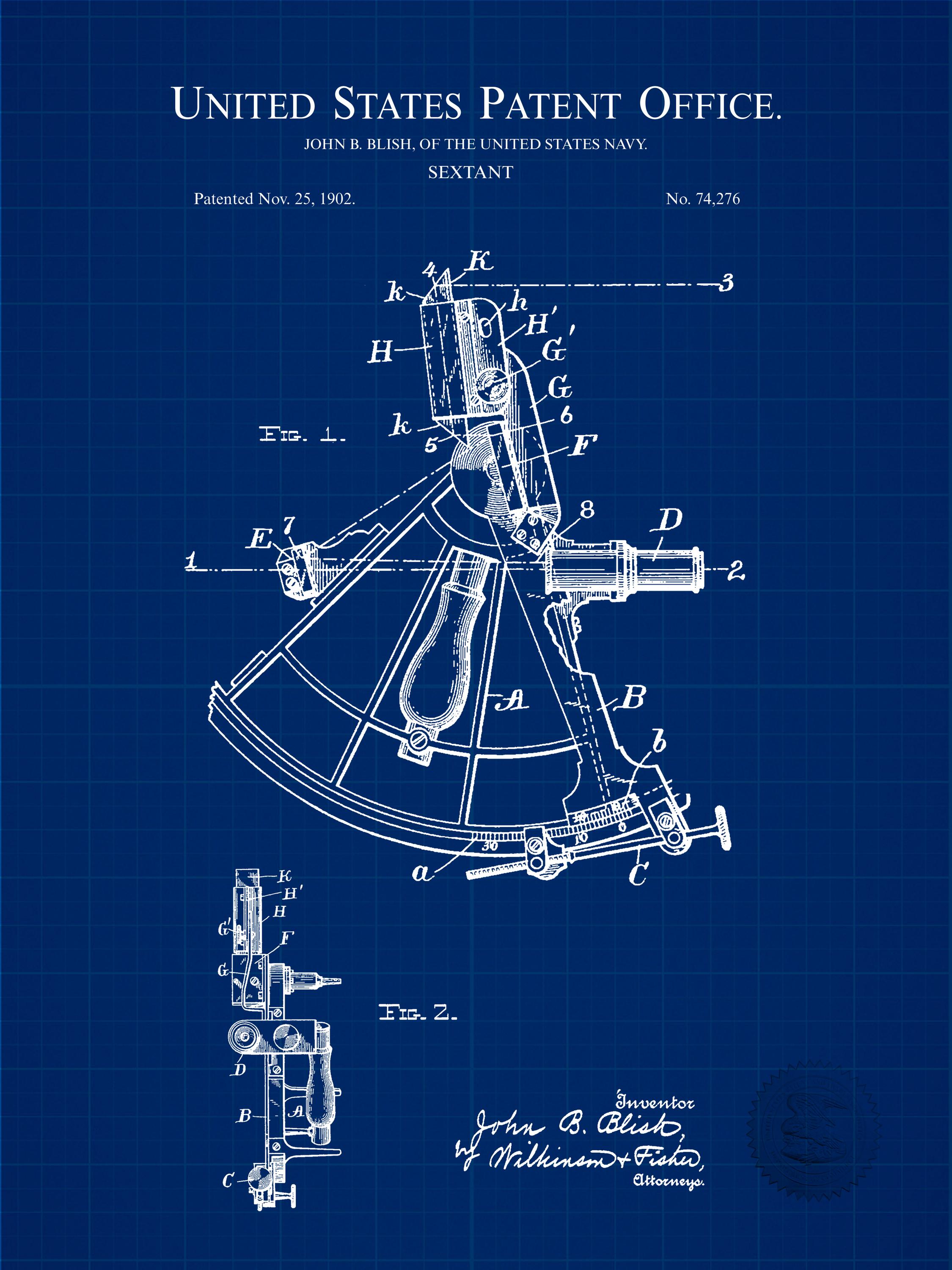 Antique Nautical Patent Set | Set of 6 JPG Image Downloads | Blueprint ...