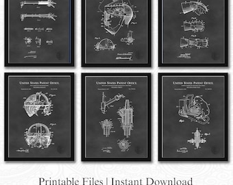 Welding Tools Patent Collection | Ready to Print Downloads | Vintage Welder Gear Art | Gift for Welders | Chalkboard Background