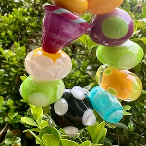 Lamp Work Glass Bead Set Hand Crafted Glass Beads For Jewelry Bracelets Seasonal Designs And Jewelry Design And Crafts Lamp Work Jewelry