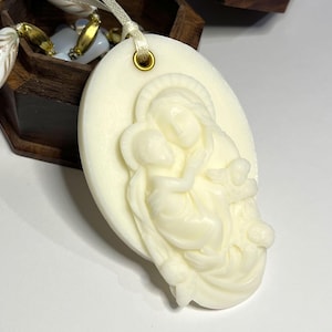 Virgin Mary and Jesus Wax Air Freshener – Handmade Scented Wardrobe & Drawer Air Freshener, Hanging Fragrance, Gift Idea, Wardrobe Parfume