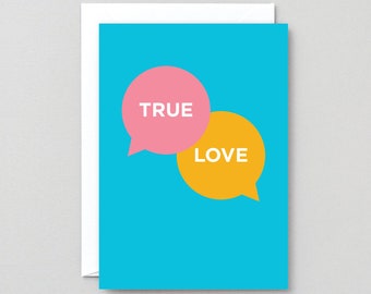 Wahre Liebe Karte | Valentinstag Hochzeitskarte