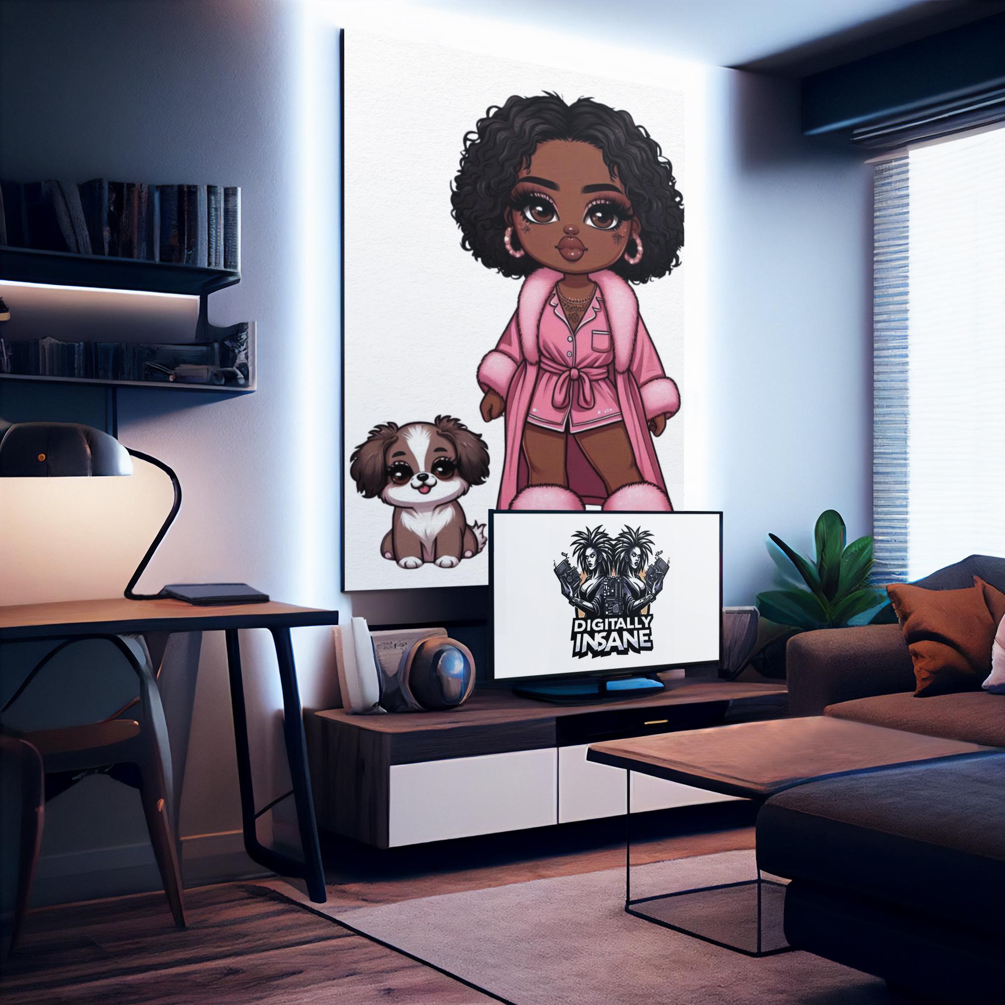 Spa Chibi Chibi Woman & Dog PNG: Sleepover Spa Party Clipart (digital Download ...