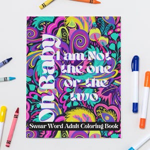 swearword coloring book, cuss word coloring page, 50-Page swear word color, smut coloring book, curse word coloring, swear word coloring