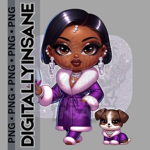 chibi vrouw met hond png, zittend chibi pluche patroon, chibi karakter, chibi-illustraties, logeerpartijtje clipart, spa-feest voor meisjes, mooi feest