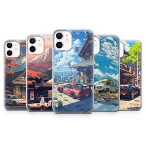 Custodia per telefono JDM con motivo giapponese Stance Drift per iPhone 16e, 16 Pro 15, 14, 13, Samsung S25, S24Ultra S23FE S22 A16 Pixel 9Pro XL 8A
