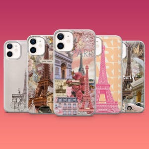 Paris Phone Case Eiffel Tower France Love Cover for iPhone 16e, 16 Pro 15, 14, 13 Samsung S25, S24Ultra S23FE S22 A16 Pixel 9Pro XL 8A
