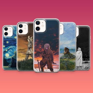 Vinland Saga Coque de portable Thorfinn Cosplay King Cover pour iPhone 16e, 16 Pro 15, 14, 13 Samsung S25, S24Ultra S23FE S22 A16 Pixel 9Pro XL 8A