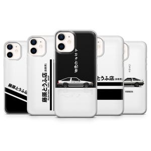 Manga Phone Case Initial D Anime JDM Car AE86 Cover voor iPhone 16e, 16 Pro 15, 14, 13 Samsung S25, S24Ultra S23FE S22 A16 Pixel 9Pro XL 8A