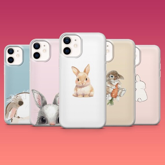 Baby Bunny Phone Case Bunny Rabbit Cute Love Cover for iPhone 16e, 16 Pro  15, 14, 13 Samsung S25, S24Ultra S23FE S22 A16 Pixel 9Pro XL 8A