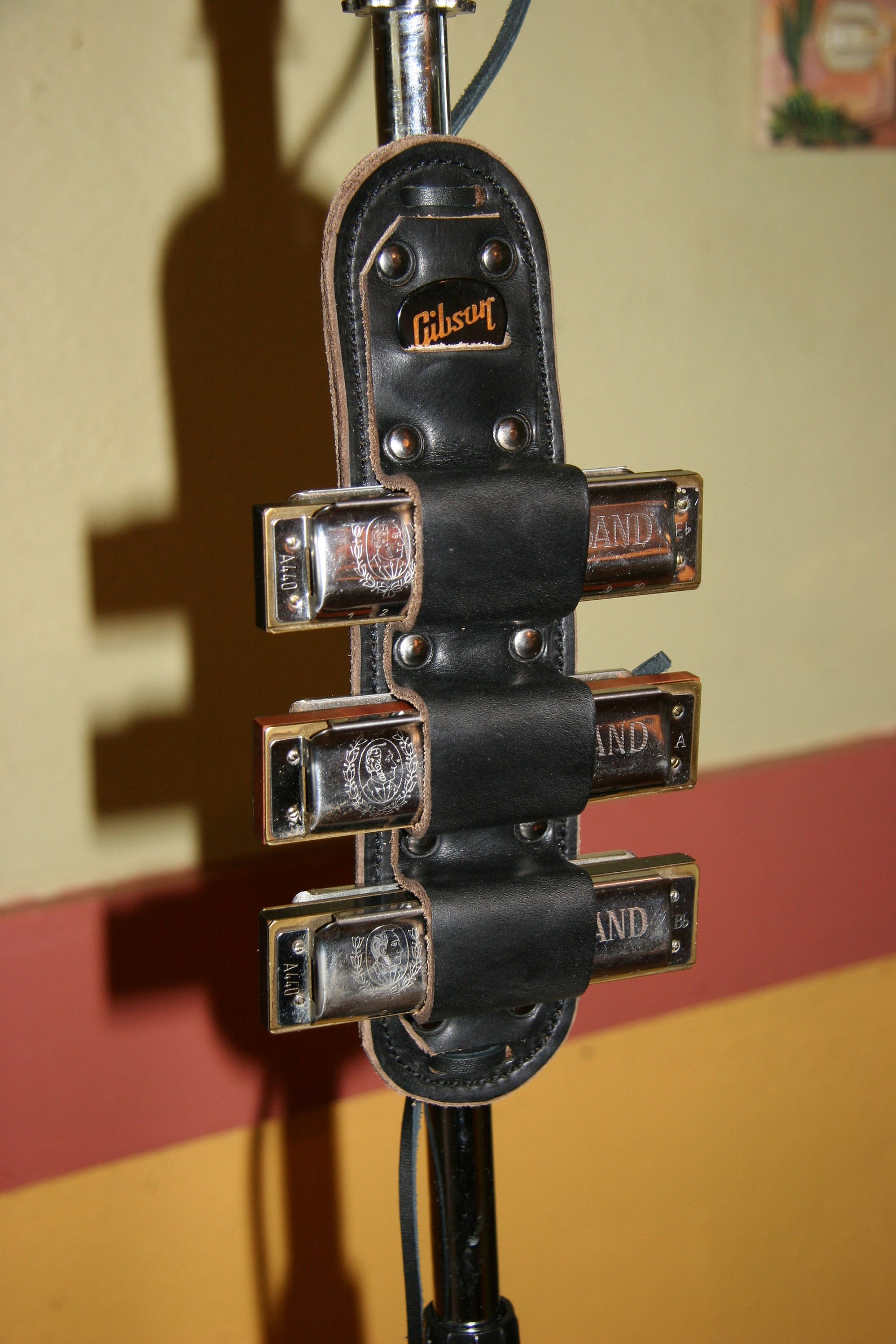 Harmonica Mic Stand Holder3 HarpsBlues HarpGuitar Etsy