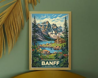 Banff National Park Digital Print | Canadian Rockies Wall Art | Nature Poster | Printable Travel Decor