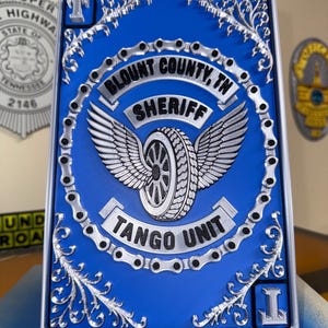 Parche impreso en 3D de la Unidad Tango de la Oficina del Sheriff del Condado de Blount, Tennessee