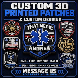 Custom 3D Printed Patch with Personalized Design Options