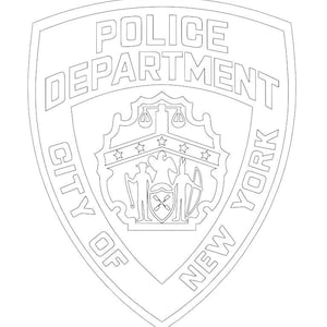 New York Police Department, NYPD Patch for Laser Engraving, Woodworking, 3D Printing, CNC Router, etc.