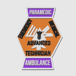 3D Printed Tennessee EMS Patch, Custom Tennessee Wall Art for First Responders