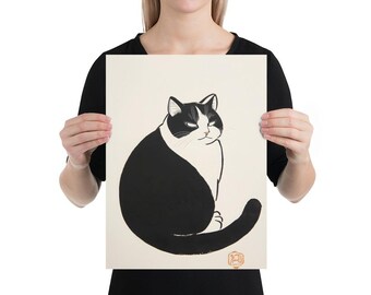 Cat Ukiyoe Digital Art | Japanese Cat Art | Printable Wall Art | Cat Lover Gift | Ukiyoe Decor | Cat Print | Japanese Art Print | Cat Prints