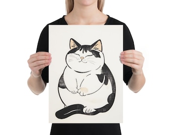 Cat Ukiyoe Digital Art | Japanese Cat Art | Printable Wall Art | Cat Lover Gift | Ukiyoe Decor | Cat Print | Japanese Art Print | Cat Prints