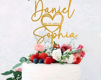 Décoration pour gâteau acrylique personnalisée | Mariage, anniversaire ou événement