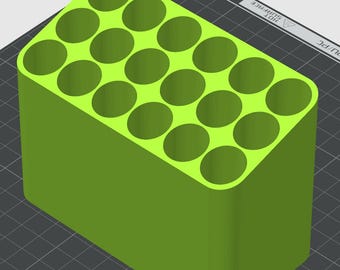 3D Printed Pen & Marker Holder STL – 18 Slot Desk Organizer