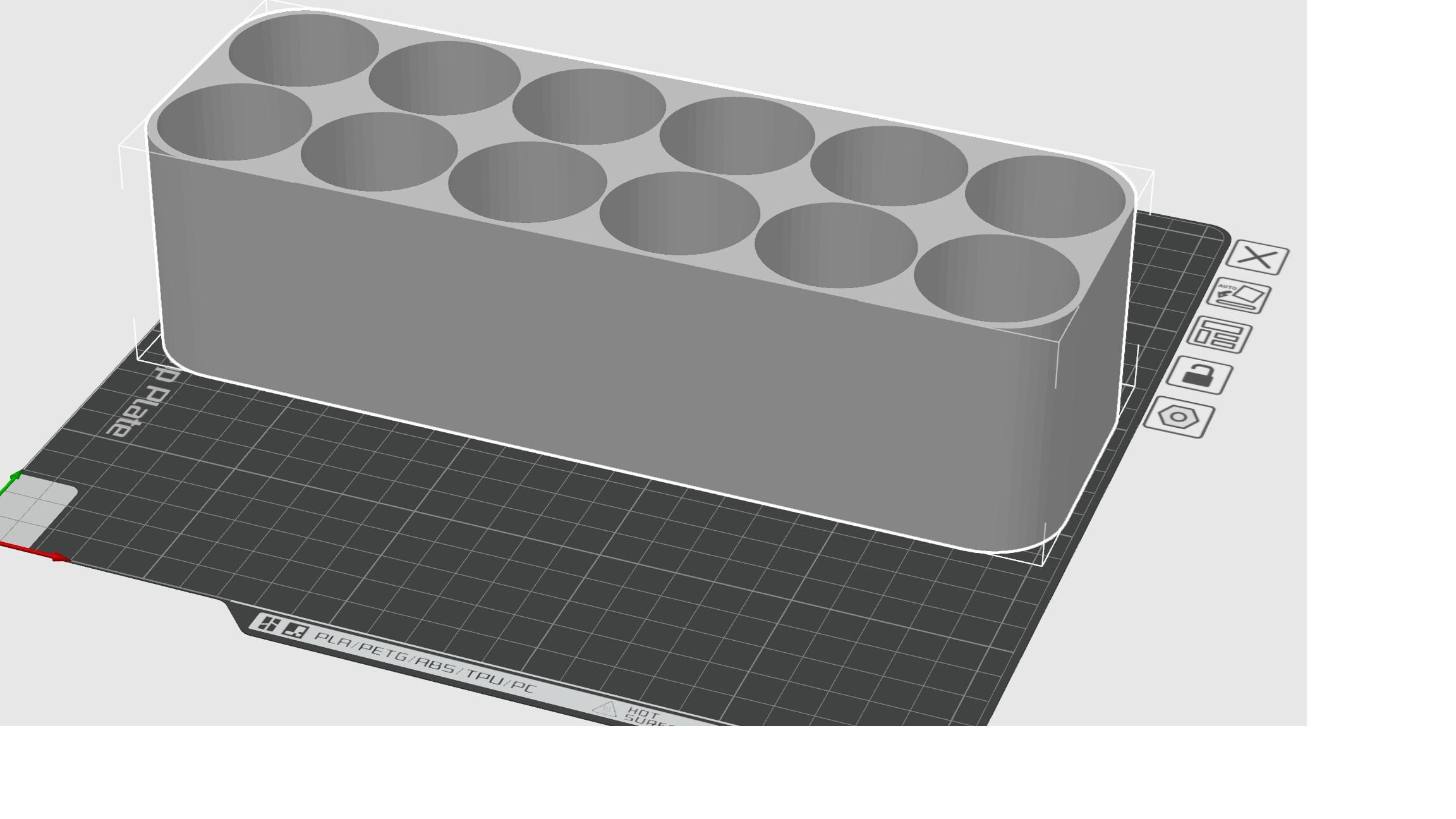 STL File – 3D Printable Paint Tube Holder (12 Holes, 40mm Diameter ...