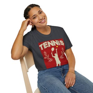 Tennis Unisex Softstyle T-Shirt, Sportbekleidung, Geschenk für Tennisliebhaber, Activewear, Geburtstagsgeschenk, Sportfan T-Shirt