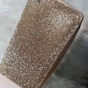 Bling Wallet, Mother’s Day Gift, Rhinestone Wallet, Bling Wallet, Large Luxury Gold Wallet, Luxe & Stylish, Shiny Gold Wallet,  Gift for Her