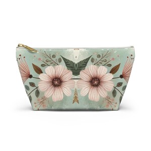 Floral Accessory Pouch, Boho Makeup Bag, Cute Travel Organizer, Eco-Friendly Storage, Gift for Her, Summer Vibes, Best Friend Gift