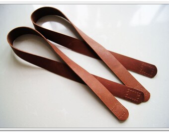 2pcs of brown high quality cow leather purse handles purse straps handbag handles handbag strap