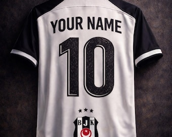 Poster personnalisé haut de gamme pour maillot Beşiktaş, nom et numéro personnalisés, maillot de football, art mural, téléchargement numérique, salle de sport, haute qualité