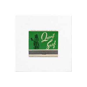 Queen&#39;s Surf (Hawaii) - Vintage 1960s Matchbook Cover Glicee Print - Travel Ephemera - Framed or Unframed Wall Art