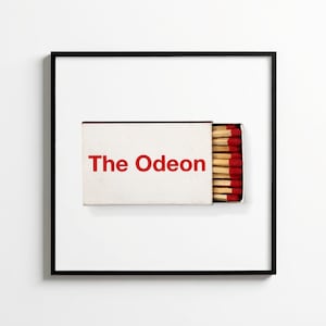 The Odeon (NYC) - Vintage 1980s Matchbox Cover Glicée Print - Manhattan New York City Restaurant - Framed or Unframed Wall Art
