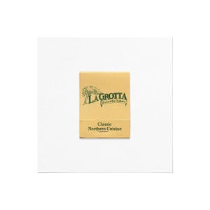 La Grotta (GA) - Vintage 1960s Matchbook Cover Glicee Print - Travel Ephemera - Framed or Unframed Wall Art