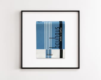 Bauhaus Books & Coffee (Seattle) - Vintage 1990s Matchbook Cover Glicée Print - Washington Coffee Shop - Framed or Unframed Wall Art